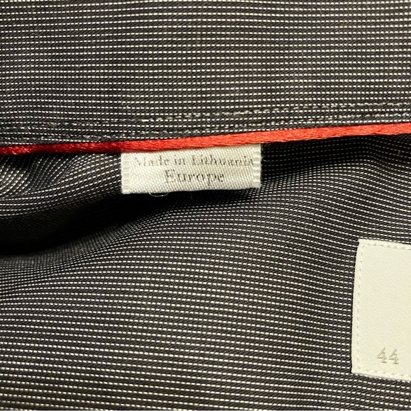 ETON Contemporary Shirt CHARCOAL Long Sleeve COTTON - Sz 17.5 (44) Excellent! - Picture 11 of 16